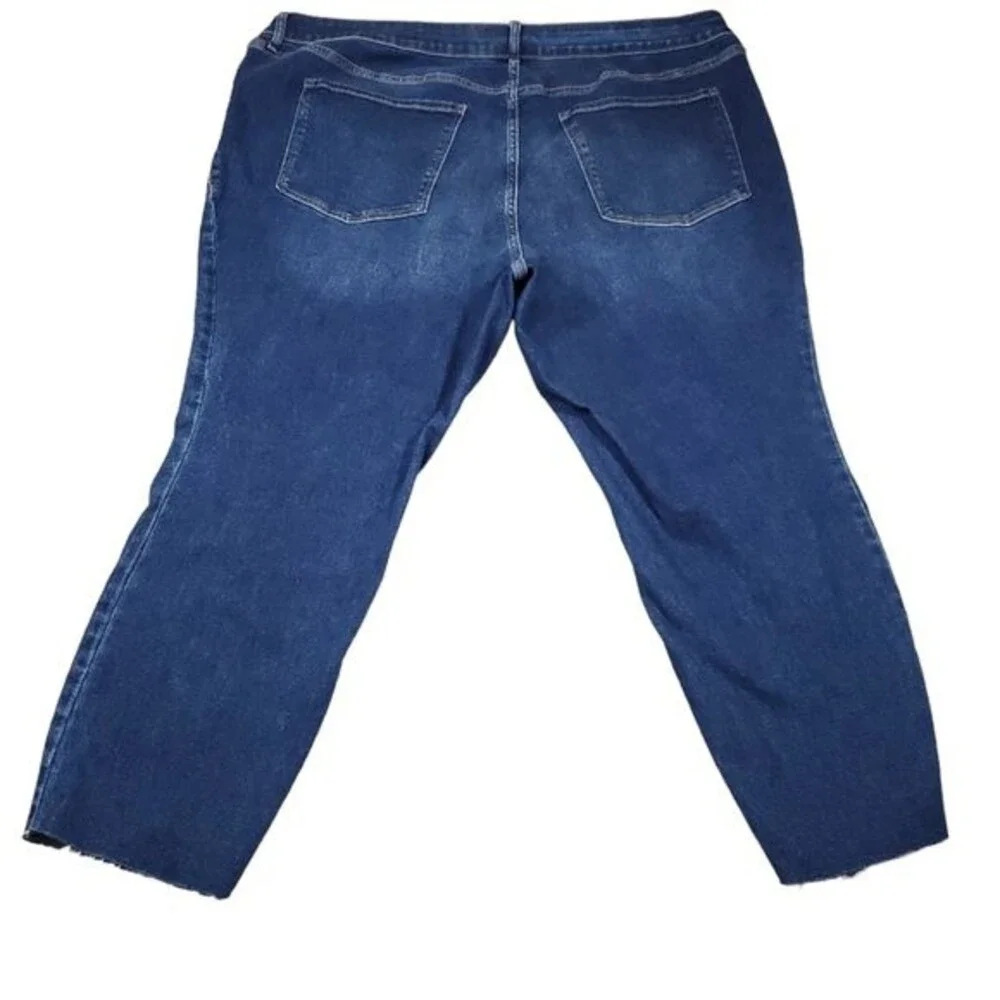 Old Navy High Rise Rockstar Super Skinny Secret Slim Pockets Plus Size 28 Frayed